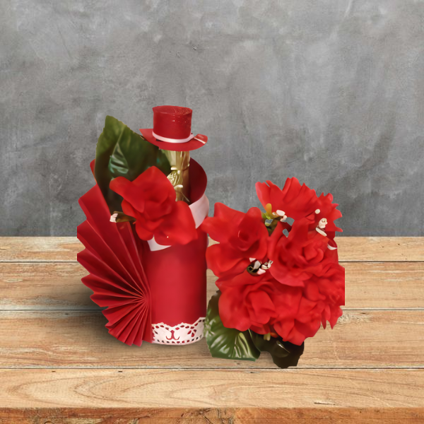 Geschenkschachtel mit kl.Sektflasche